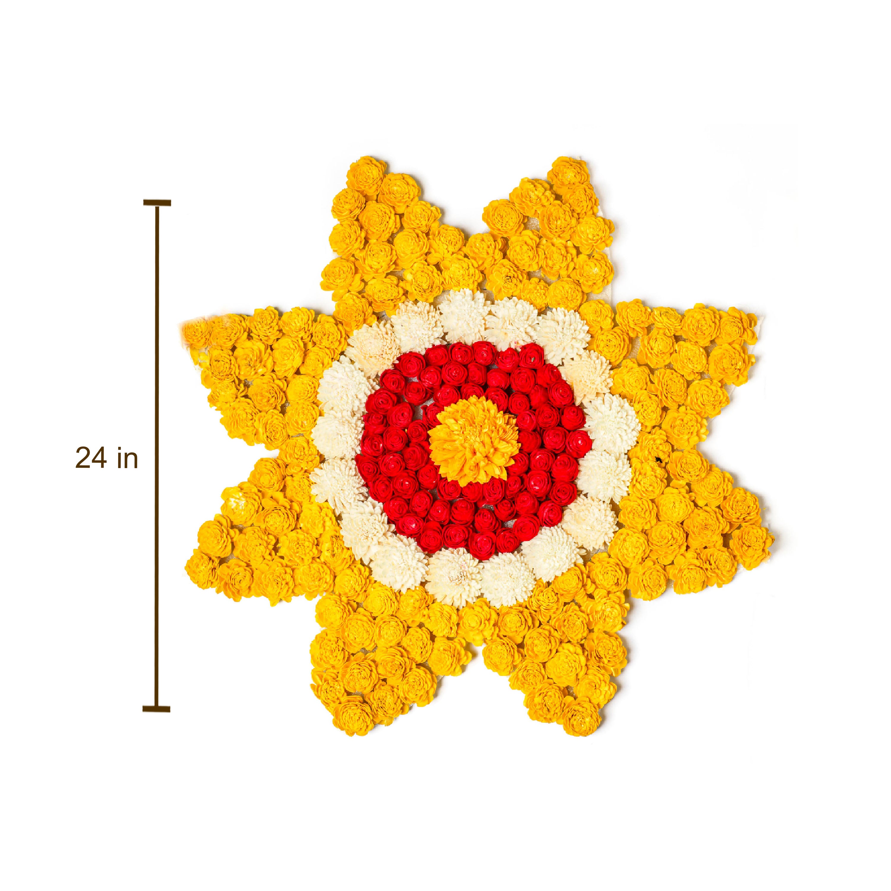 Colorful rangoli mat for indoor and outdoor decor